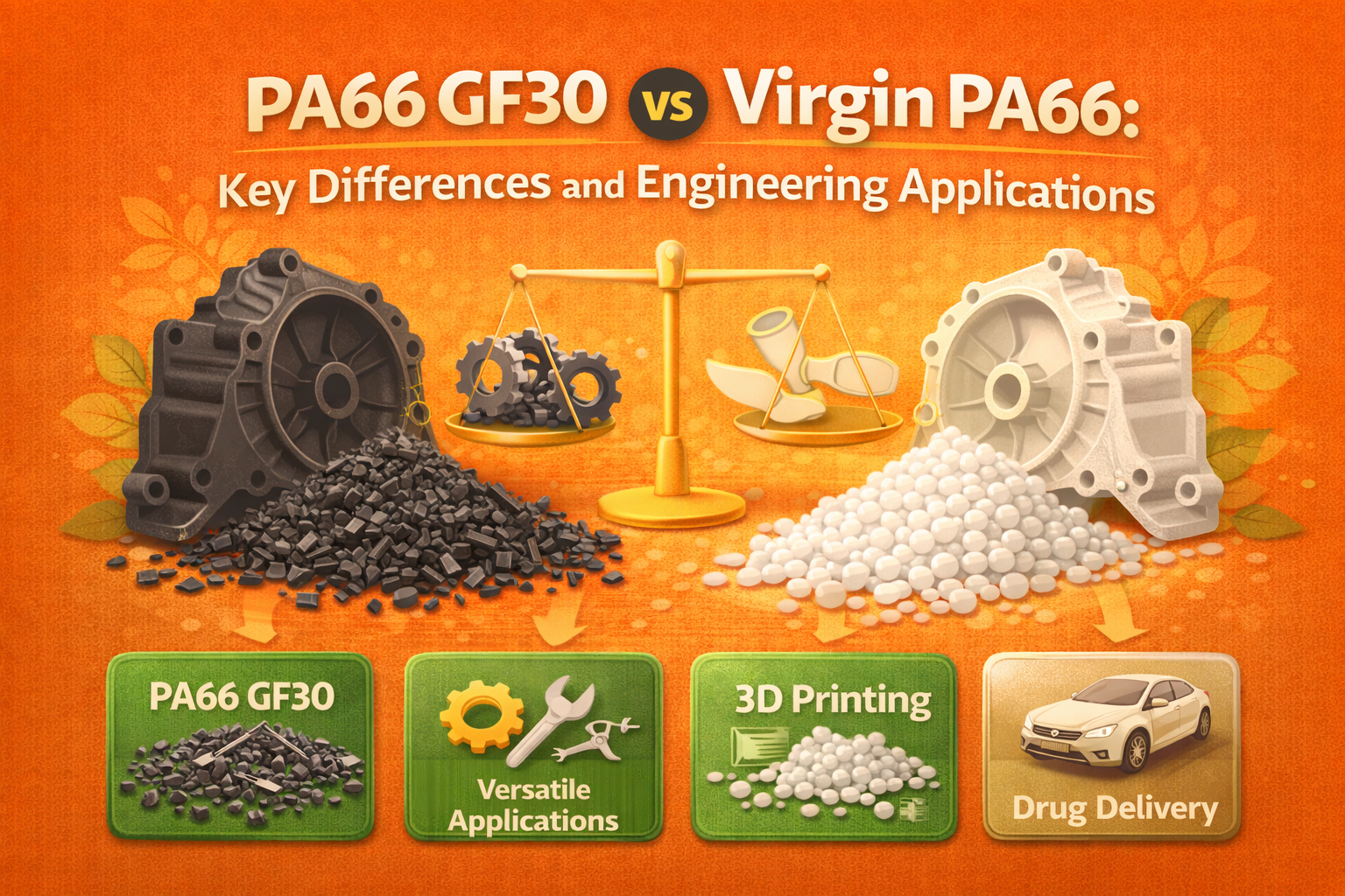 PA66 GF30 vs Virgin PA66